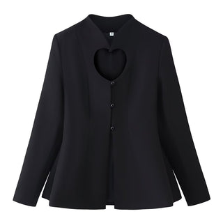 Women's Jacket Black Heart Cutout BYMANYC ® New York SOHO HEART CUTOUT PEPLUM BLAZER - New Collection