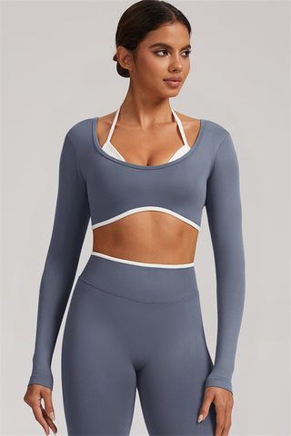 The Elevate New Long Sleeve Crop top Leggings 2-Piece Set