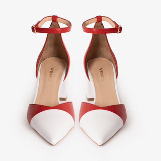 The Noella Red Leather Women Sandal - Glamourous Grace