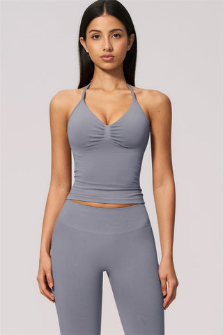 The Velvetine Tank Top Flared Leggings 2-Piece Set