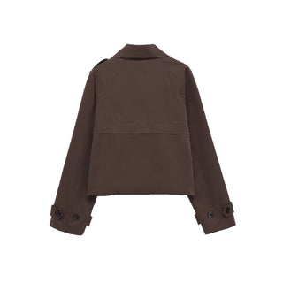Women's Jacket Cropped Trench BYMANYC ® New York SOHO BROWN SHORT TRENCH - New Collection