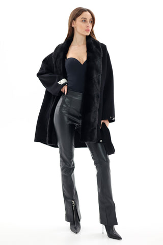 Kopenhagen Fur® Mink Italian Cashmere Wool Coat