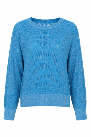 Pima Cotton Metallic Mini Seed Stitch - Peacock/Silver - Glamourous Grace