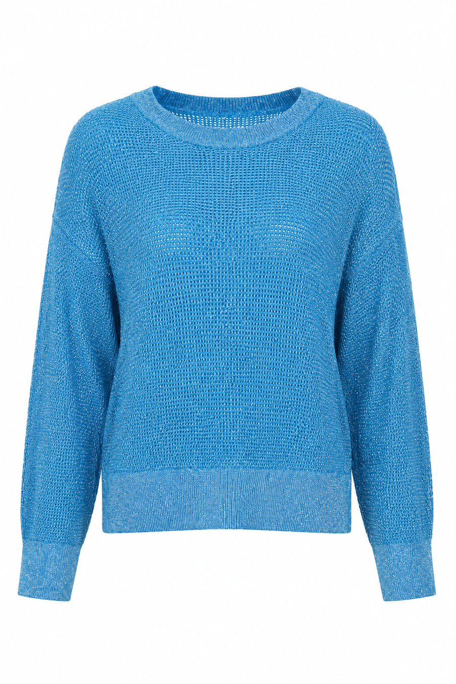 Pima Cotton Metallic Mini Seed Stitch - Peacock/Silver - Glamourous Grace