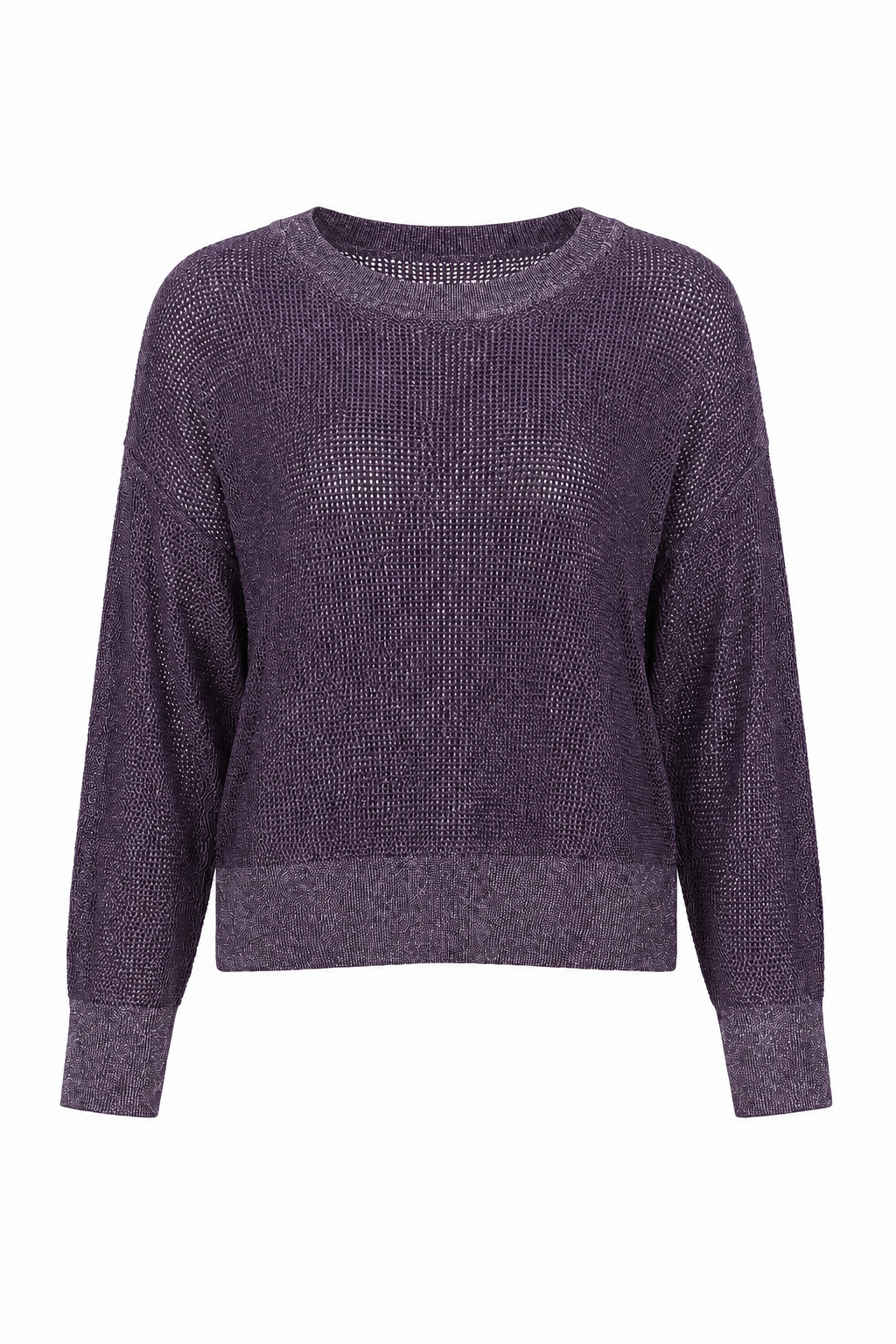 Pima Cotton Metallic Mini Seed Stitch - Plum/Silver - Glamourous Grace