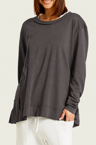 Pima Cotton Detail Tee - Lava