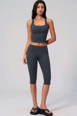 The Revive Crop Top Capri Leggings 2-Piece Set