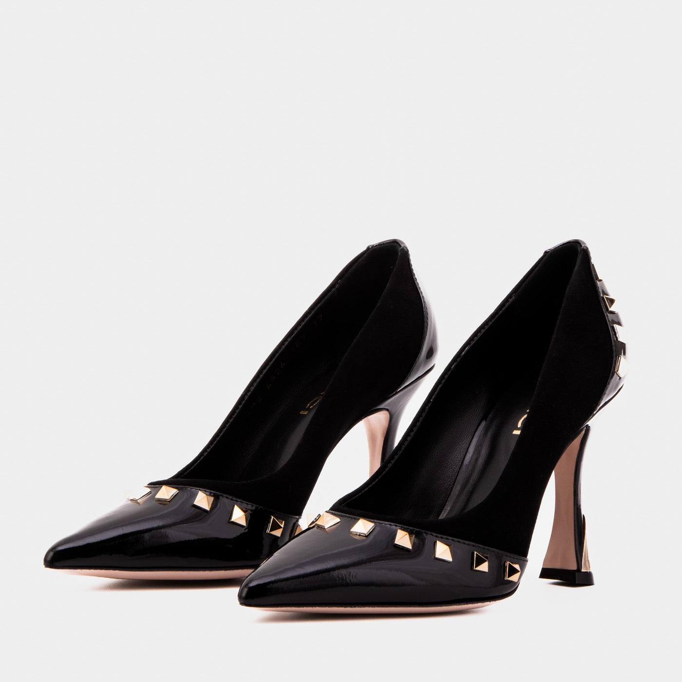The Bella Vita Studded Black Leather Pump Women Shoe - Glamourous Grace