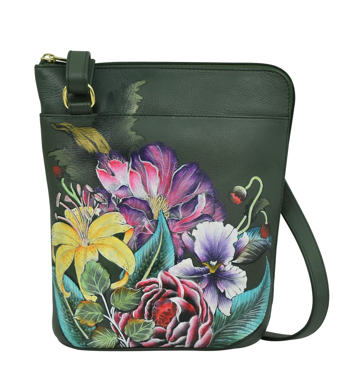 Organizer Crossbody With Extended Side Zipper - 493 - Glamourous Grace