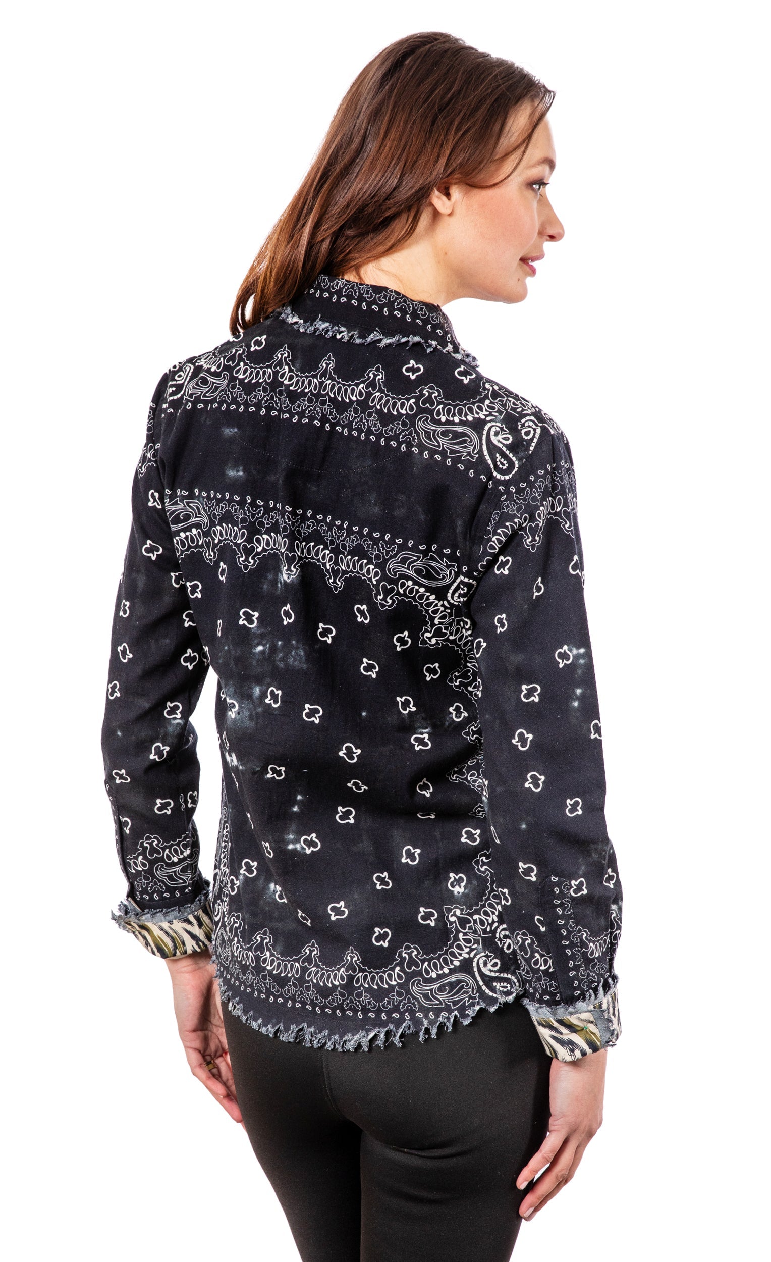 Black Bandana Print Cape Cod - Glamourous Grace