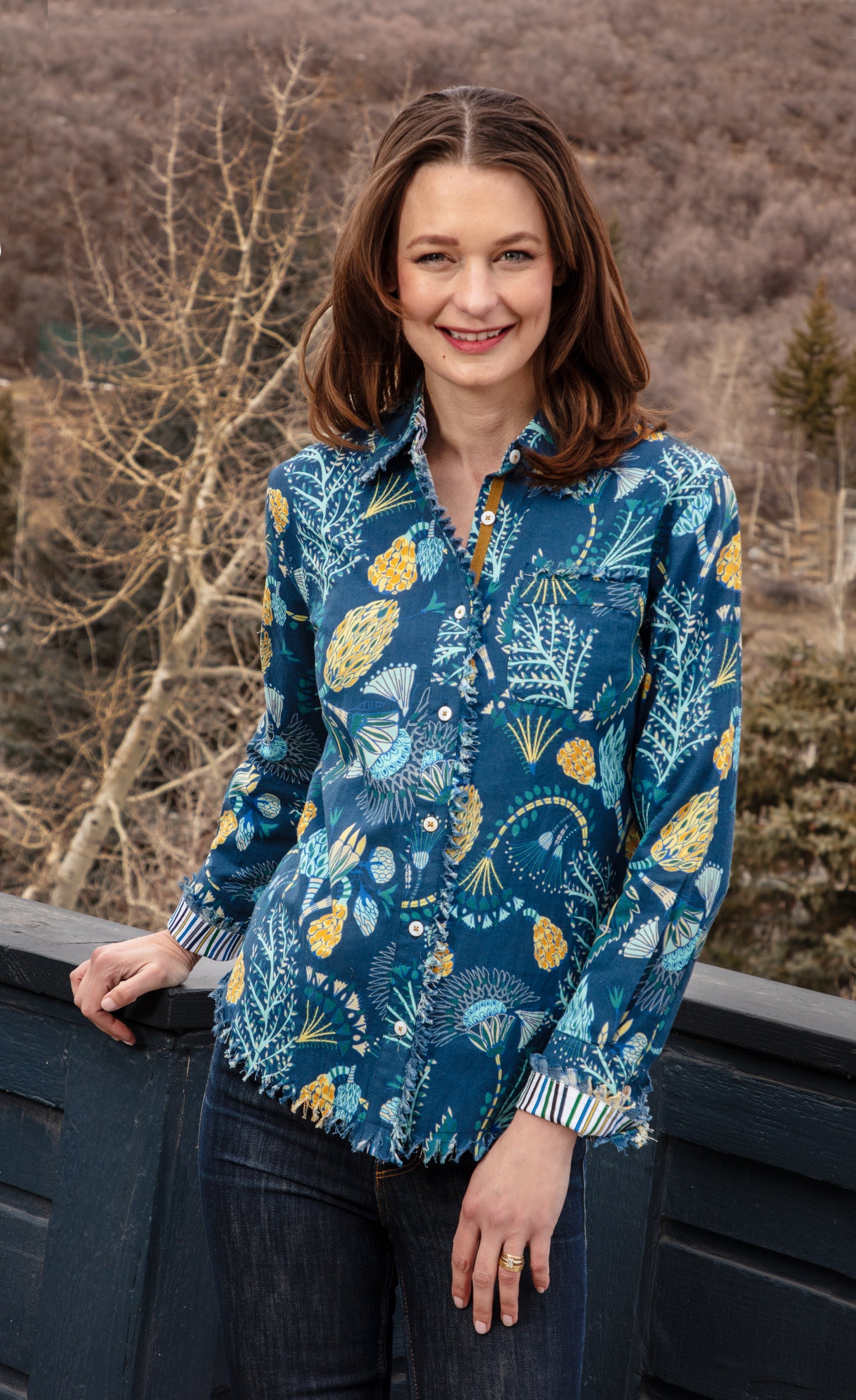 Blue Underwater Print Cape Cod - Glamourous Grace