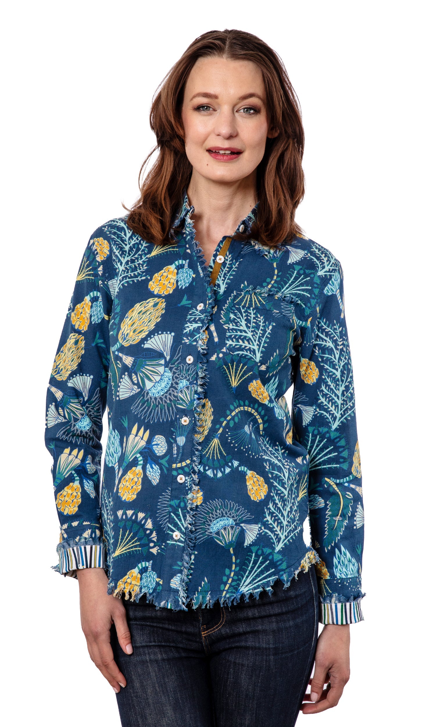 Blue Underwater Print Cape Cod - Glamourous Grace