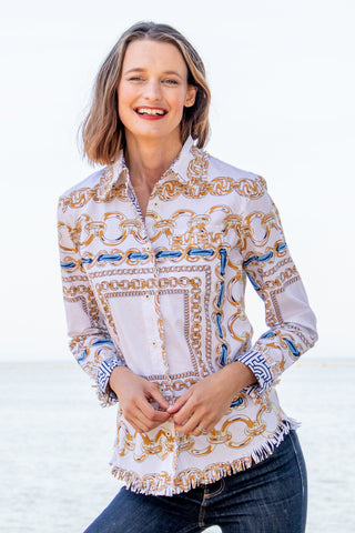 Cape Cod Shirt Blue Links - Glamourous Grace