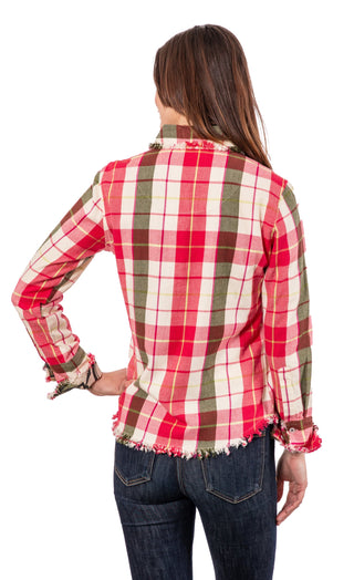 Cape Cod Tunic Pink Green Flannel - Glamourous Grace