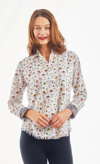 Cape Cod Top Little Martinis And Snacks Print - Glamourous Grace