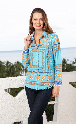 Cape Cod Tunic Blue Links - Glamourous Grace