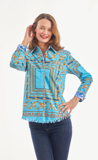 Cape Cod Tunic Blue Links - Glamourous Grace