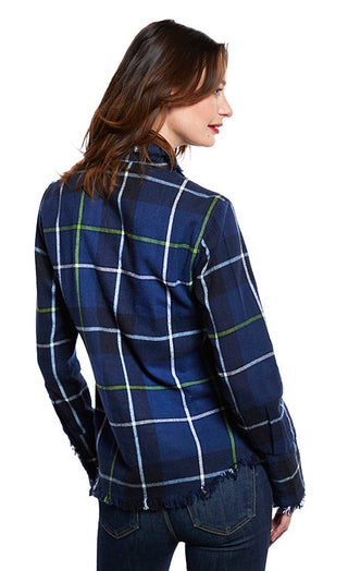 Cape Cod Tunic Blue Yard-Dyed-Flannel - Glamourous Grace