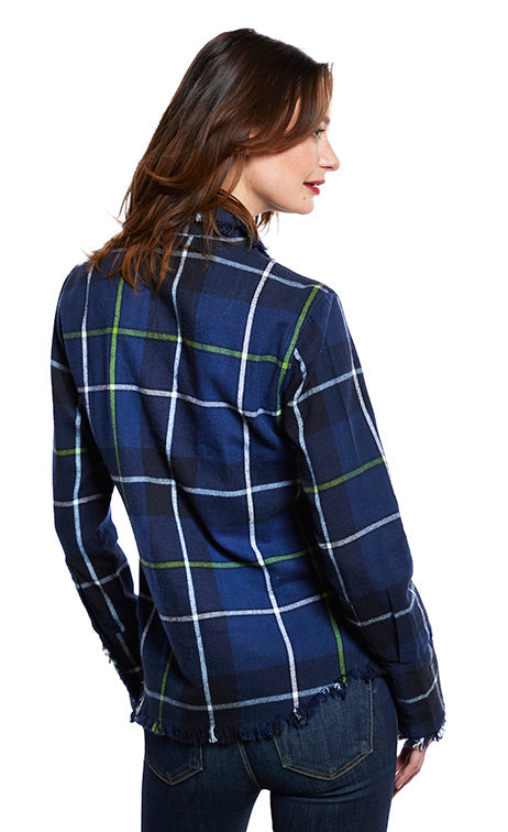 Cape Cod Tunic Blue Yard-Dyed-Flannel - Glamourous Grace
