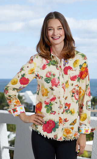 Cape Cod Tunic Botanical Print - Glamourous Grace