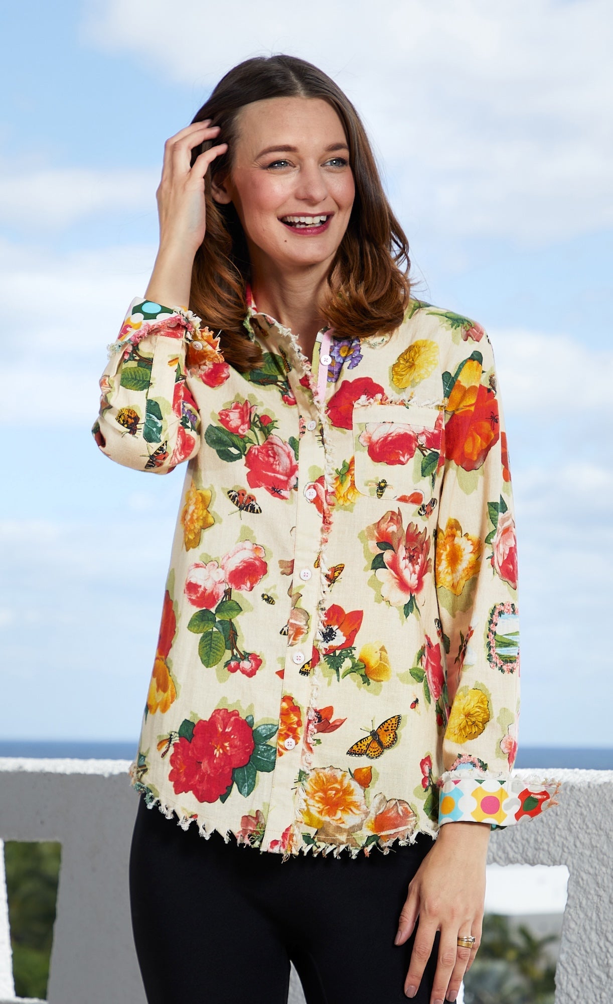 Cape Cod Tunic Botanical Print - Glamourous Grace