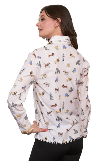 Cape Cod Top With All The French Doggies - Glamourous Grace