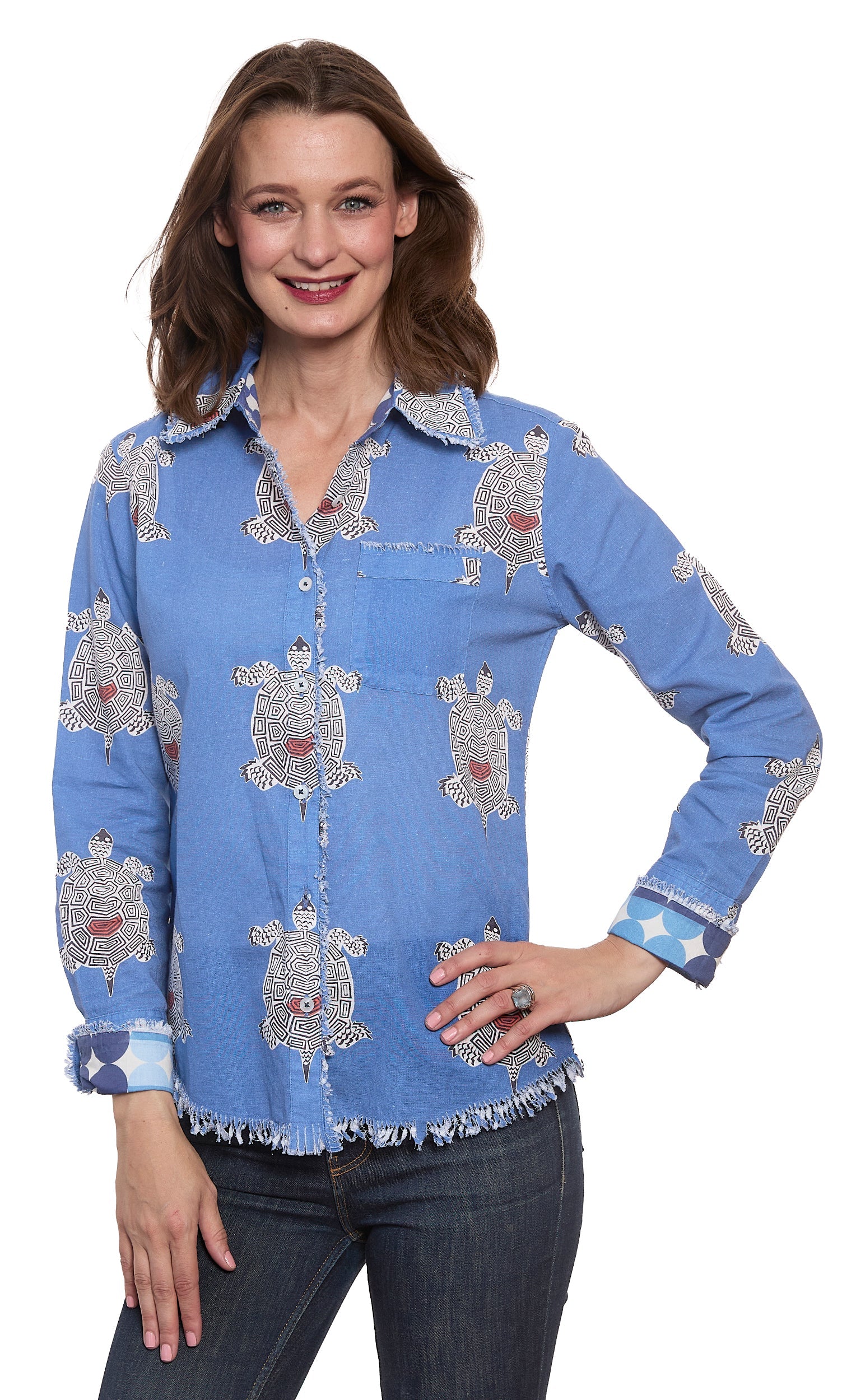 Cape Cod Top Turtles Print - Glamourous Grace