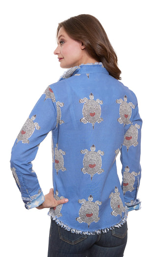 Cape Cod Top Turtles Print - Glamourous Grace