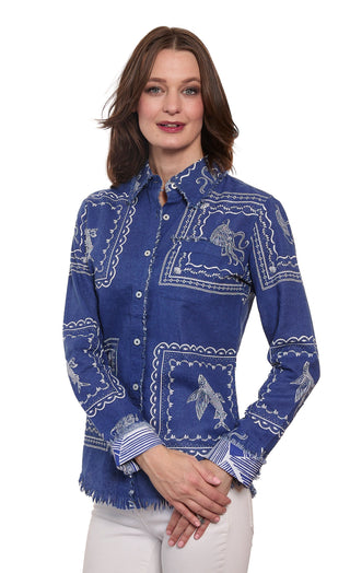 Cape Cod Top Sealife Print - Glamourous Grace