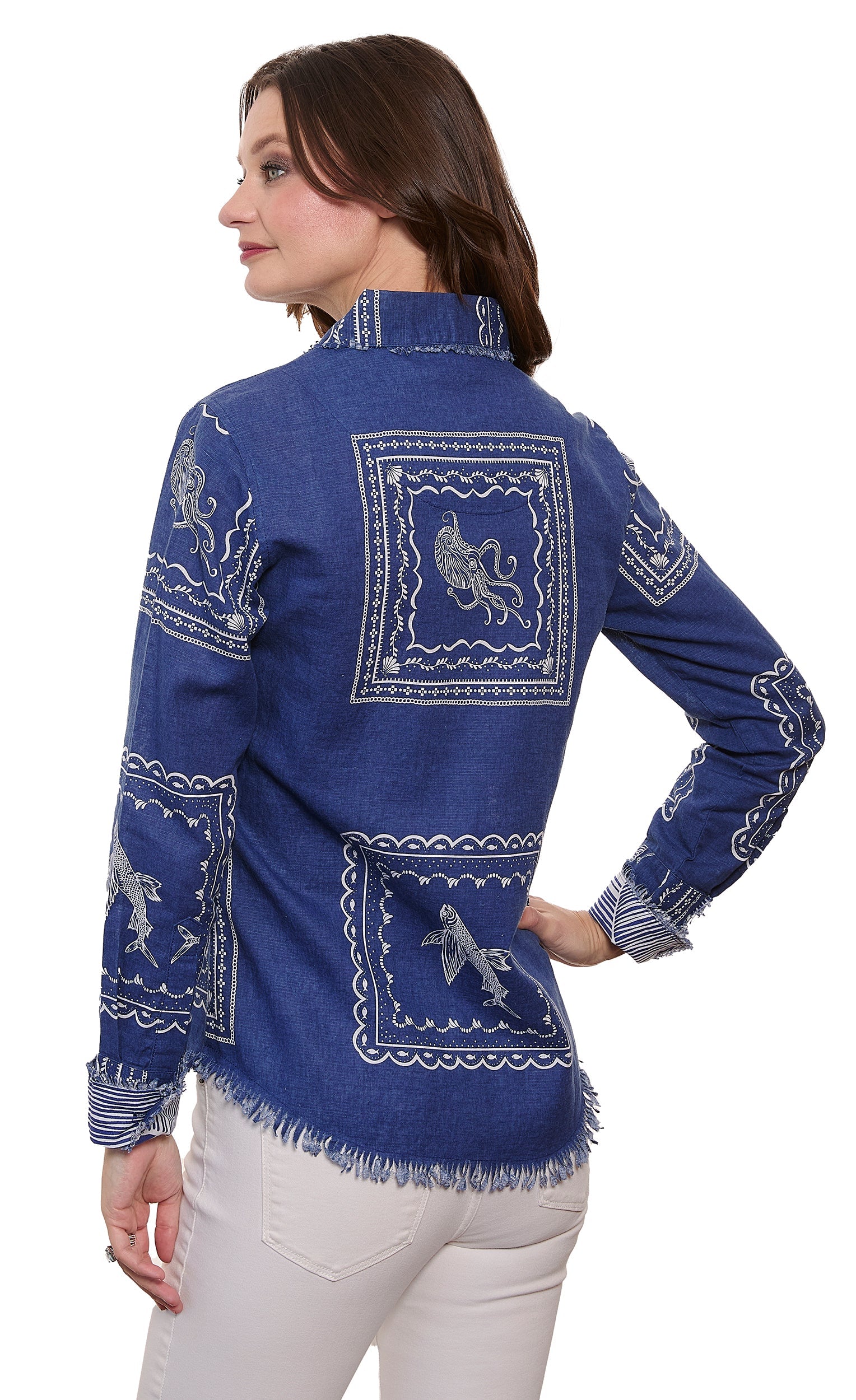Cape Cod Top Sealife Print - Glamourous Grace