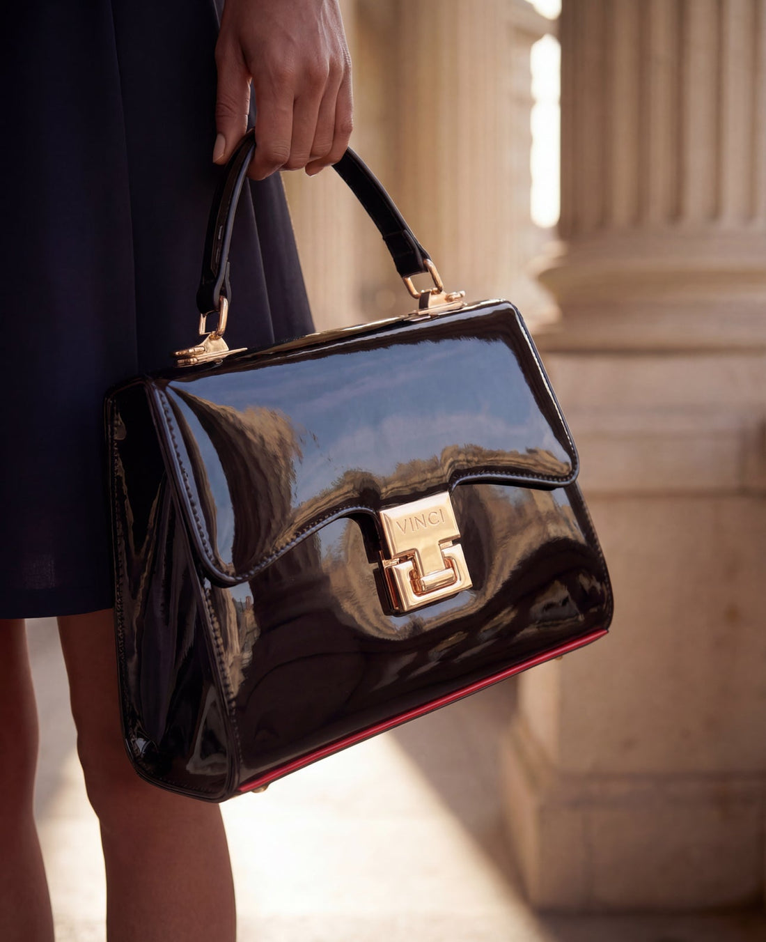 The Brunello Black Patent Leather Pump Women Shoe - Glamourous Grace
