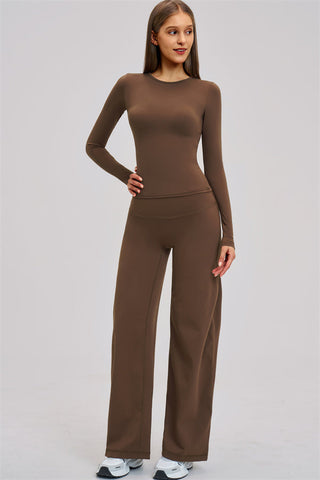 The Dynamic Long Sleeve T-shirt Straight Leg Pants 2-Piece Set