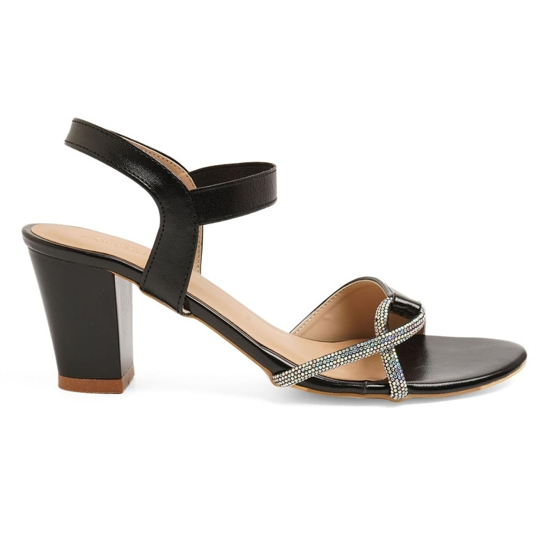 Jena - Black Block Heels - Glamourous Grace