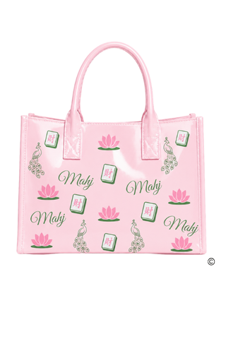 SC - ETA 9/30-10/14 Southern Shuffle Pink Vinyl Tote© - Glamourous Grace
