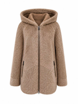 Reversible Faux Fur & Suede Coat