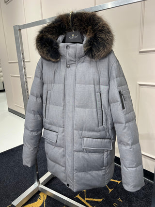 Men's Genuine Fur Trim Sorona® Fill Coat
