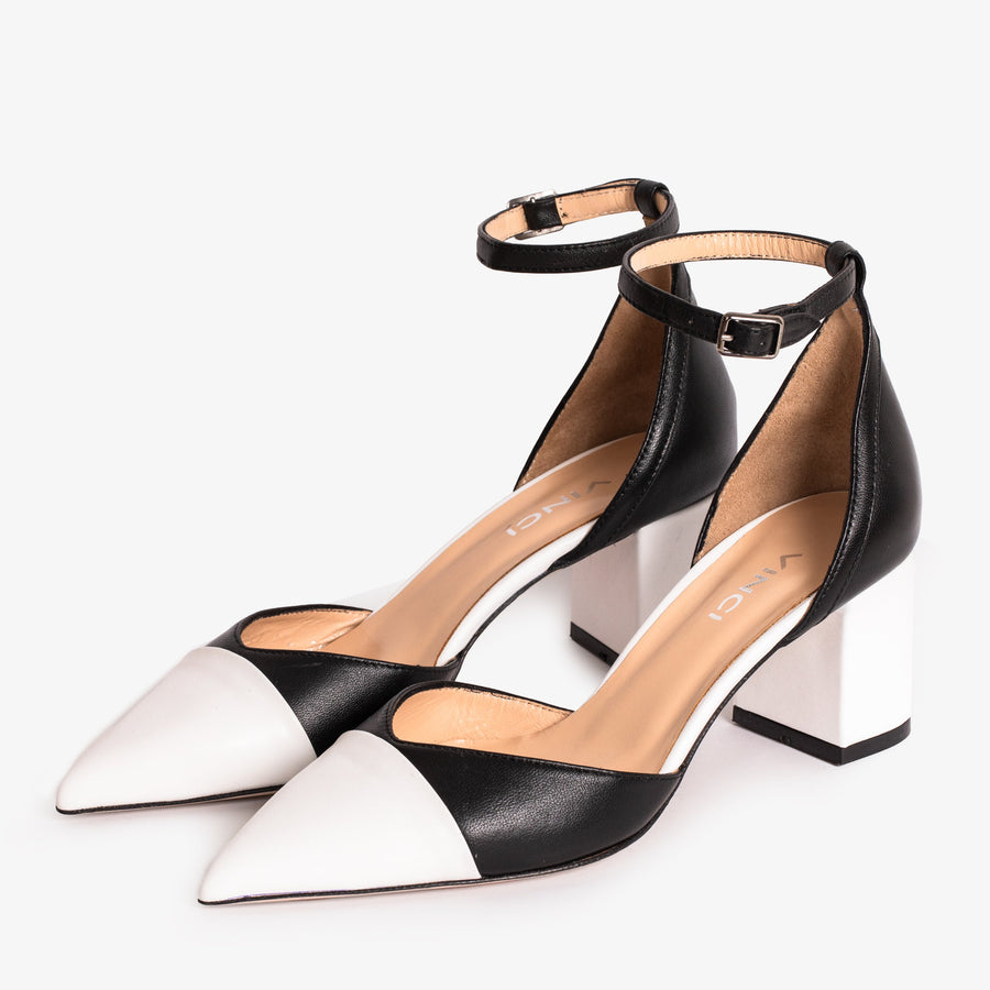The Noella Black Leather Women Sandal - Glamourous Grace