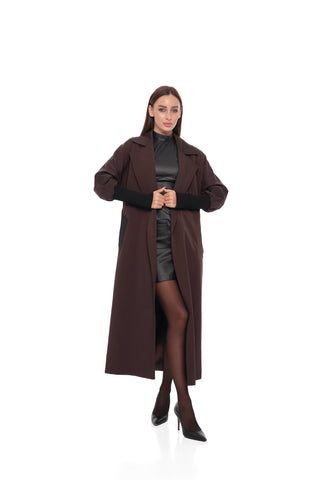 Miru Trench Coat in Chocolate