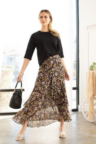 Jodi Skirt- Floral Sketch