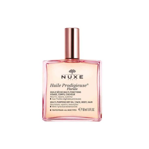 Nuxe Huile Prodigieuse Florale: Multi-Purpose Floral Dry Oil for Intense Hydration, Natural Radiance for Face, Body & Hair - 50ml - Glamourous Grace