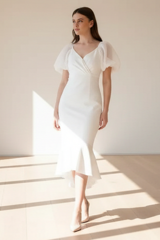 Diana Midi Dress - White - Glamourous Grace