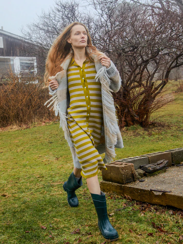 Lingua Franca Morrissey Textured Stripe Dress - Glamourous Grace