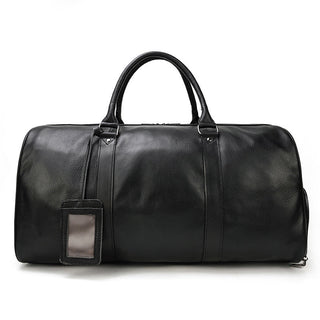 Handmade Full Grain Leather Carry-on Bag, Vintage Men's Travel Duffle & Gym Bag