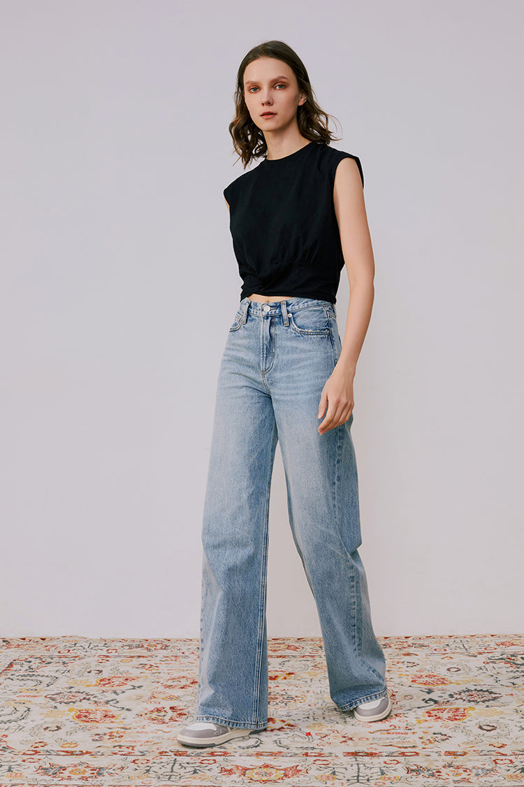 Angeles High Rise Baggy Jeans HJ103 - Glamourous Grace