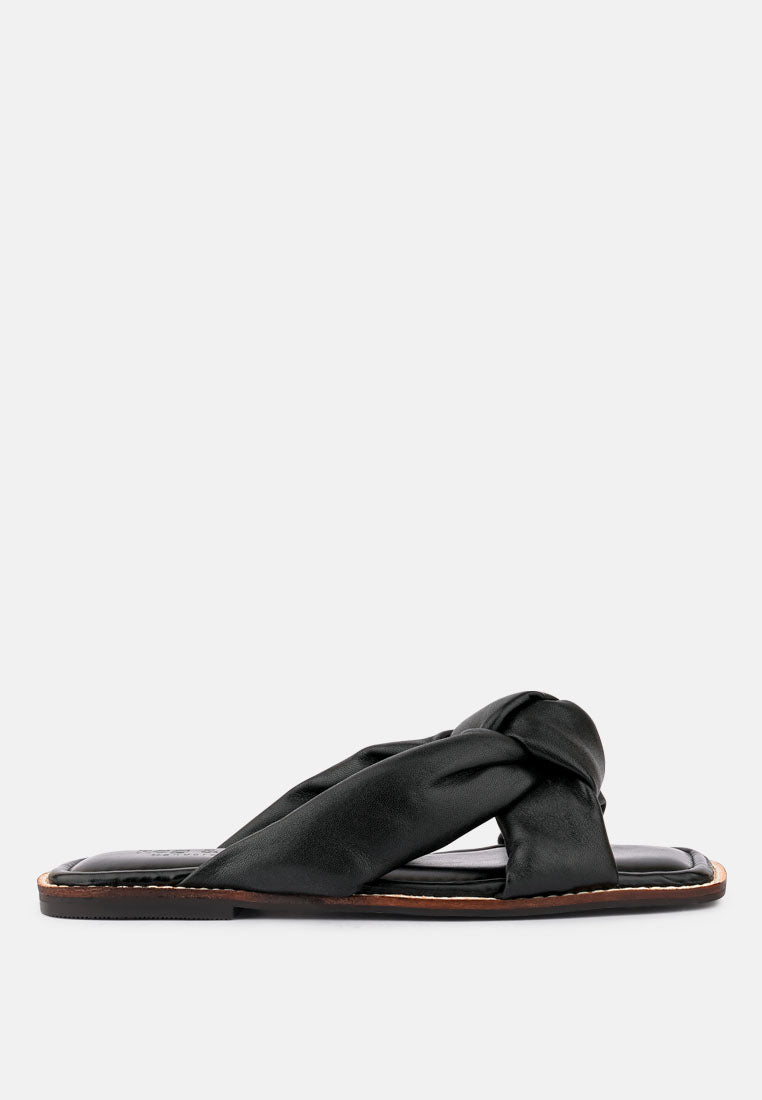Chubs Puffy Strap Sliders Flat - Glamourous Grace