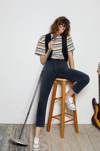 Chelsea High Rise Straight Crop Jeans HJ005 [FINAL SALE] - Glamourous Grace
