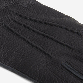 Vittoria (black) - Italian gloves made of American deerskin leather with cashmere lining - Glamourous Grace