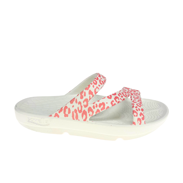 Sovella Active Recovery Sandals Women's PF Slide Pink/Leopard - Glamourous Grace