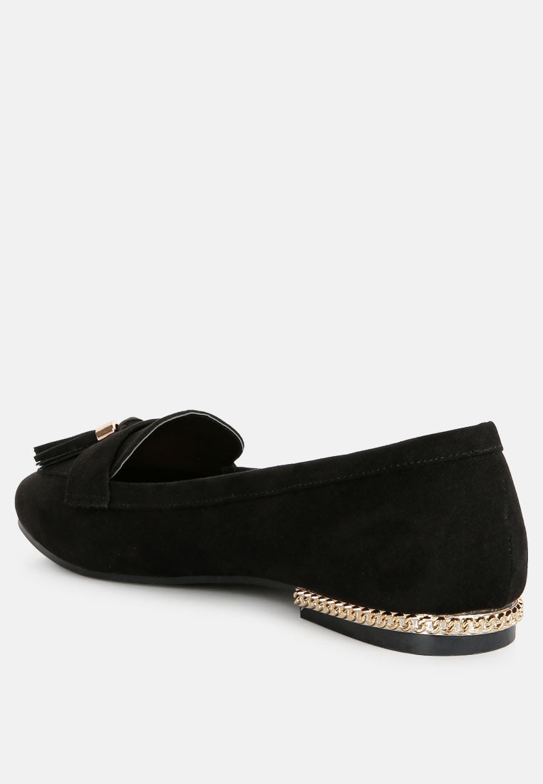 Atrika Faux Suede Tassel Loafers - Glamourous Grace