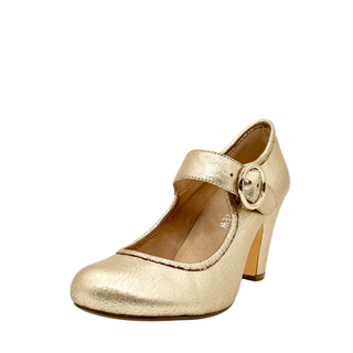 Madeline Metallic Mary Jane Heels - Glamourous Grace